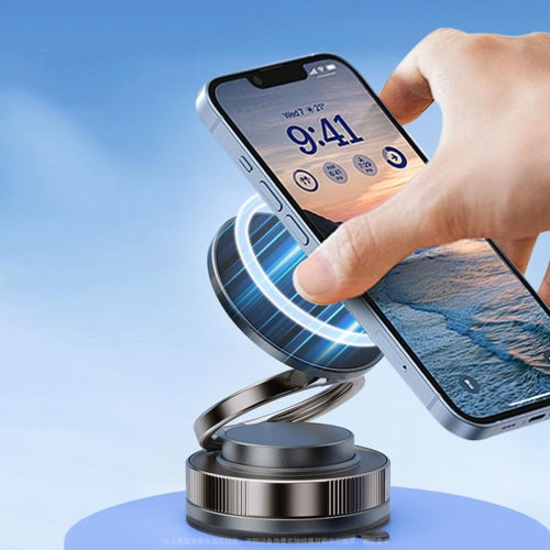 360° Adjustable Vacuum Magnetic Phone Holder, Suction Cup Mount for Magsafe, Portable Car Phone Stand for iPhone 11 and Above