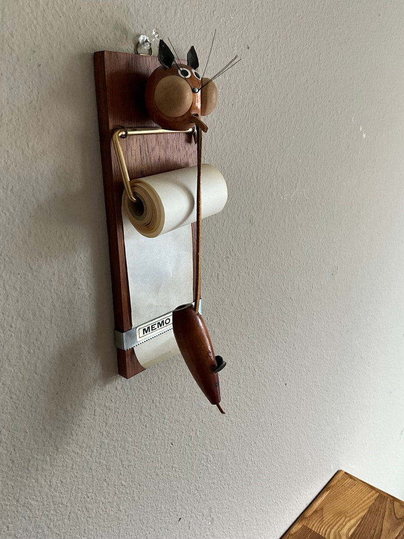 Retro Cat & Mouse Door Hanger Memo Pad